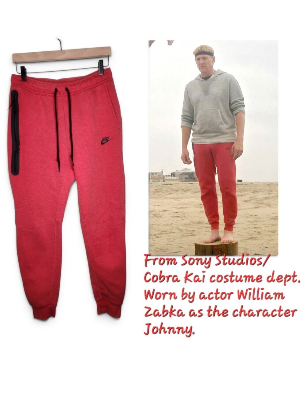 Nike Tech Fleece Slim Fit Jogger Pants In Red Size M